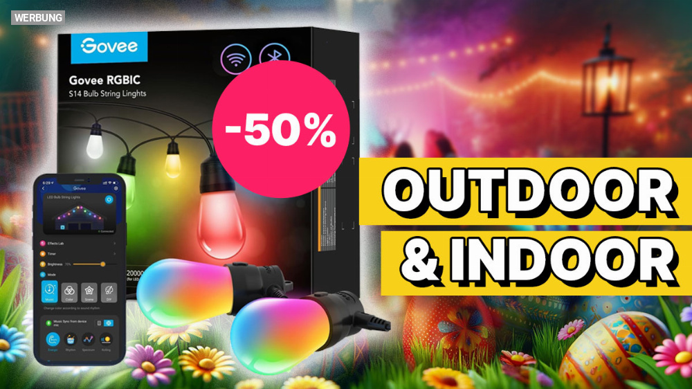 Wer braucht schon Philips Hue? Lichterkette mit Alexa für Outdoor kostet kurzzeitig bei Amazon gerade mal 34,99€!