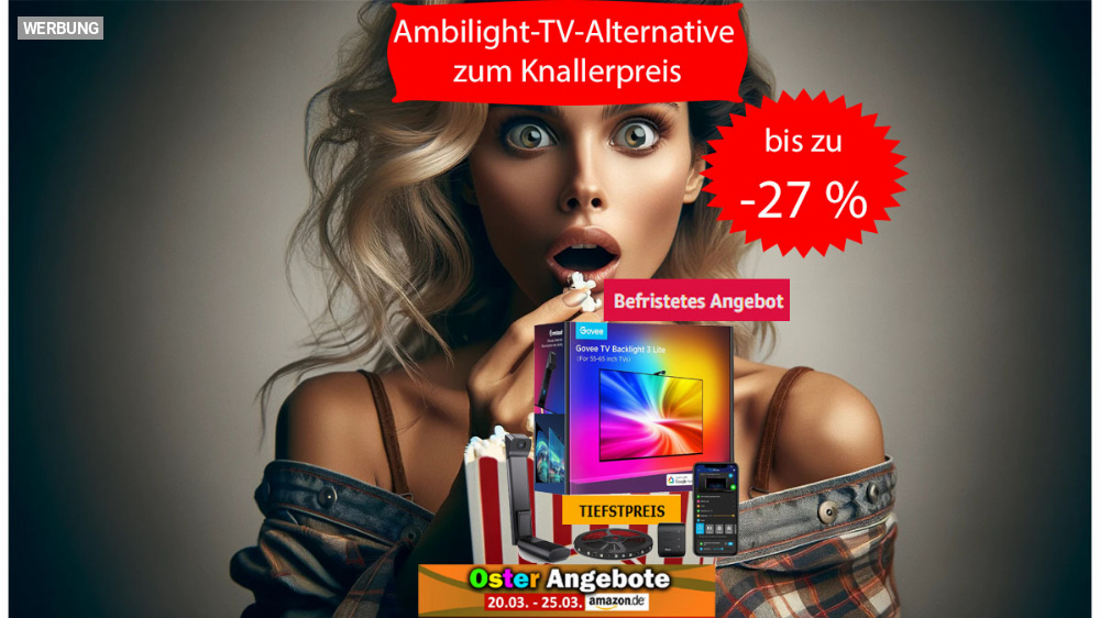Preisfehler bei Oster-Angeboten? Amazon macht Ambilight für jeden TV: RGB-Beleuchtung für unter 70 Euro 
