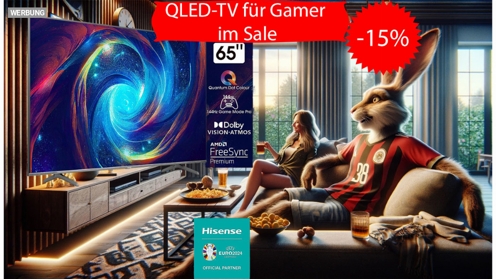 Vor Oster-Angeboten bei Amazon: Großer QLED-TV für Gamer im Sale