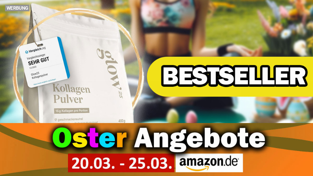 DAS Anti-Aging-Rezept? Glow25 Kollagen-Pulver mit über 11.000 Bewertungen jetzt im Amazon-Angebot günstiger!