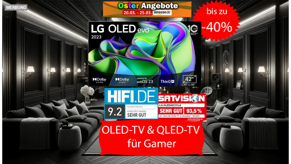 Nur noch kurz: Amazon wirft OLED- und QLED-TVs bis zu 40 Prozent billiger raus (Update)