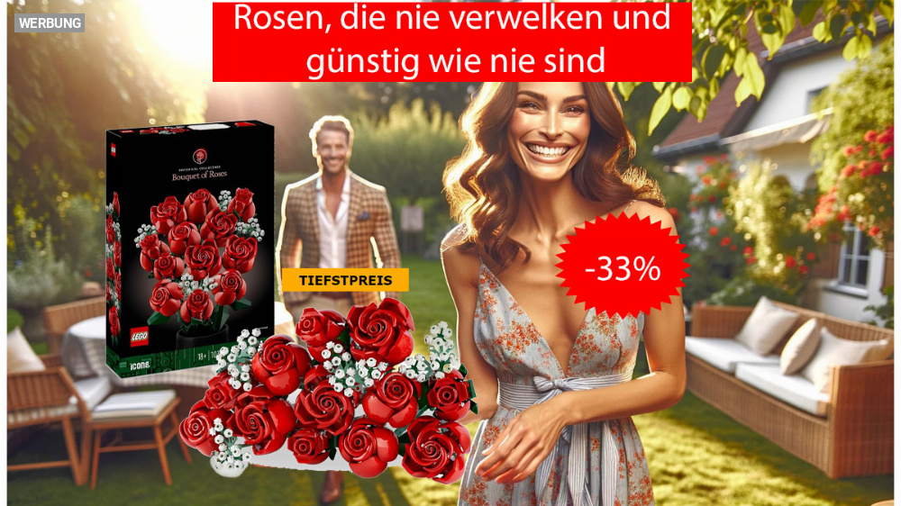 Nur für kurze Zeit sorgt Amazon für große Gefühle: Diese Liebe von Lego verwelkt nie und kostet so wenig, wie nie