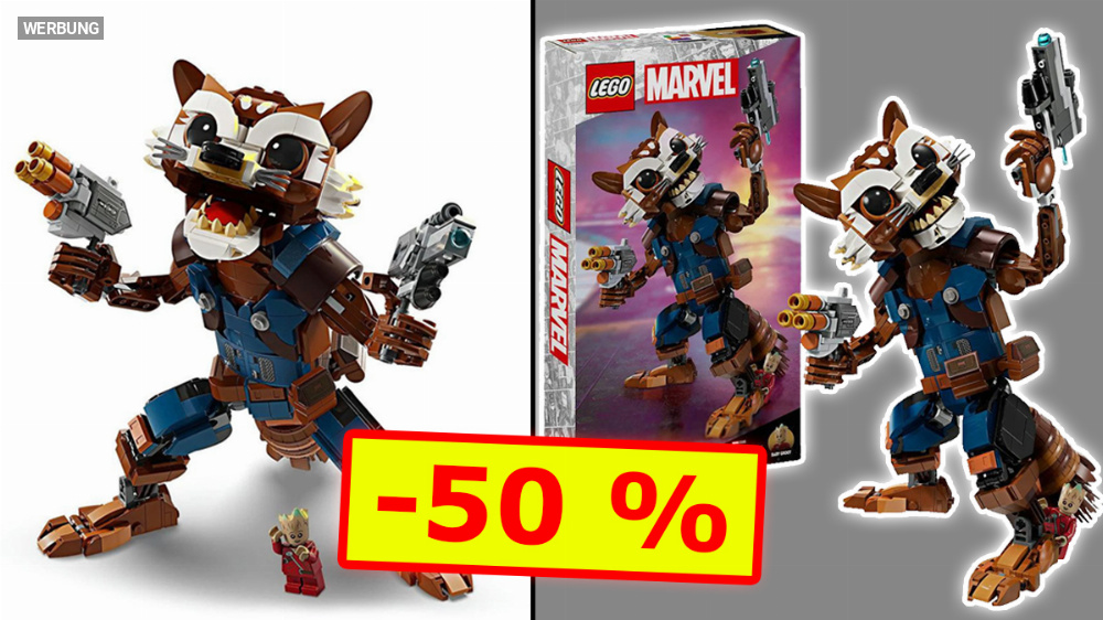 Preis halbiert! Lego Marvel Rocket & Baby Groot mit Mega-Rabatt bei Media Markt