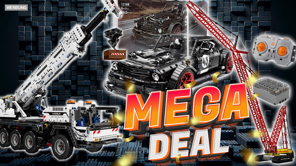 Konkurrenz für Lego Technic: Amazon schmeißt Mould King Liebherr Raupenkran, Bagger, Rennwagen und mehr raus - Bis zu 75 Euro Rabatt!