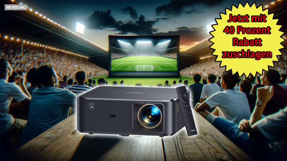 Starker Deal für die Fußball-EM 2024: Diesen Beamer mit JBL-Sound gibt es bei Amazon mit 40 Prozent Rabatt
