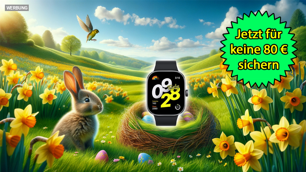 Bitte nicht mehr bezahlen: Amazon haut die Xiaomi Redmi Watch 4 dank Oster-Rabatt zum aktuellen Bestpreis raus