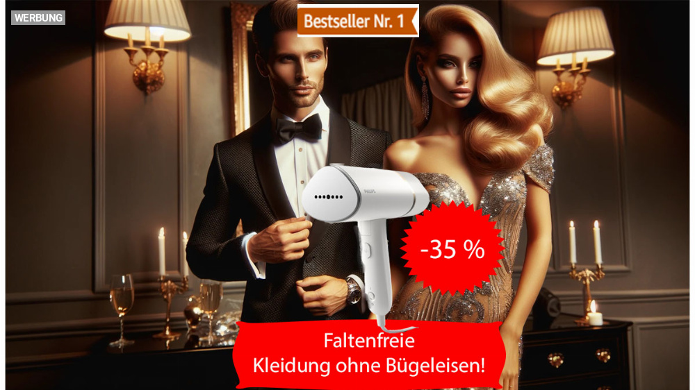 Amazon bügelt den Preis: Schnell und einfach faltenfreie Kleidung mit dem Bestseller-Streamer zum Bestpreis