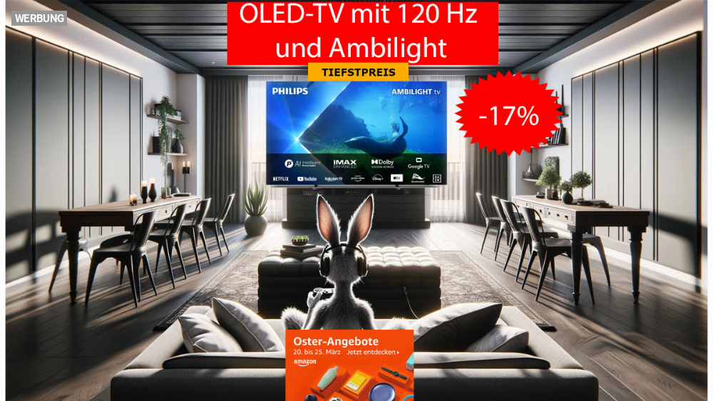 Nur noch kurz: Amazon schmeißt riesigen OLED-TV mit Ambilight zum Tiefstpreis raus