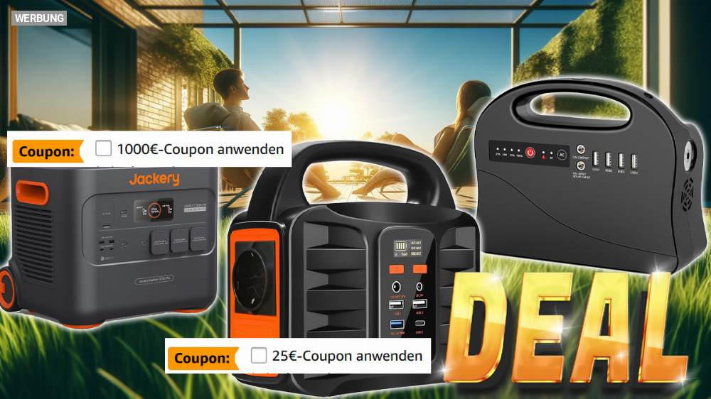 Amazon schmeißt Powerstations raus: Unter 60 Euro für Powerstations mit Solargenerator im Angebot - Bis zu 1.000 Euro Rabatt! (Update)