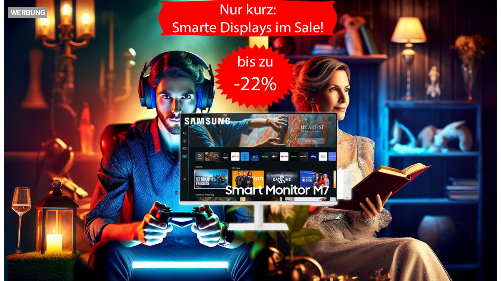 Smarter Monitor statt Smart-TV? Mit Amazon bei Monitor-Deals bis zu 22 Prozent sparen