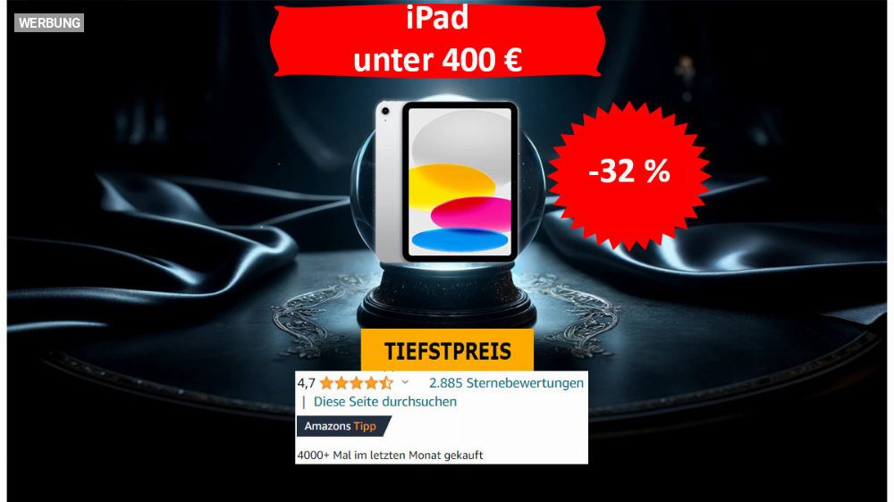 Vorbote zu neuem iPad? Amazon haut aktuelles iPad zum Tiefstpreis raus