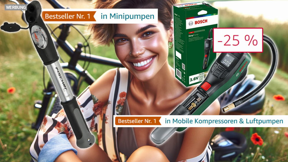 Druck rauf, Preis runter: Diese Fahrradpumpen-Bestseller ab 10 Euro kauft gefühlt gerade jeder auf Amazon