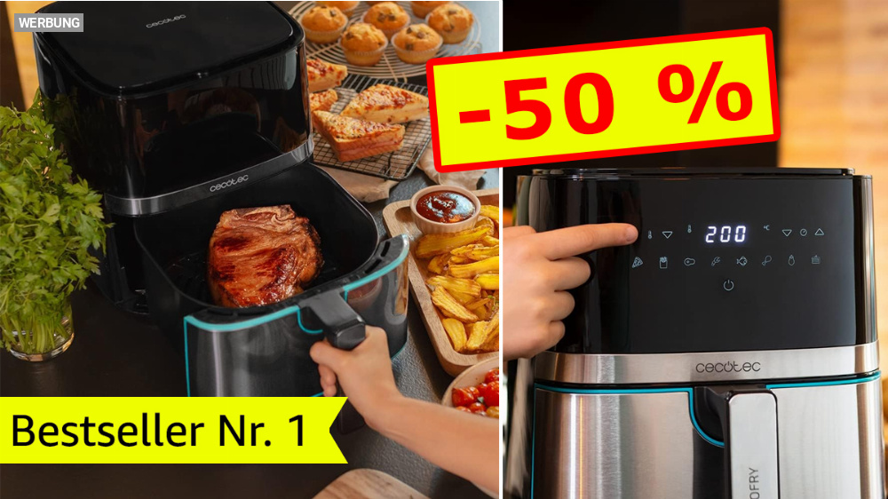 Heißluftfritteuse zum halben Preis heizt Ninja ein: Cecotec stürmt Bestseller-Liste bei Amazon