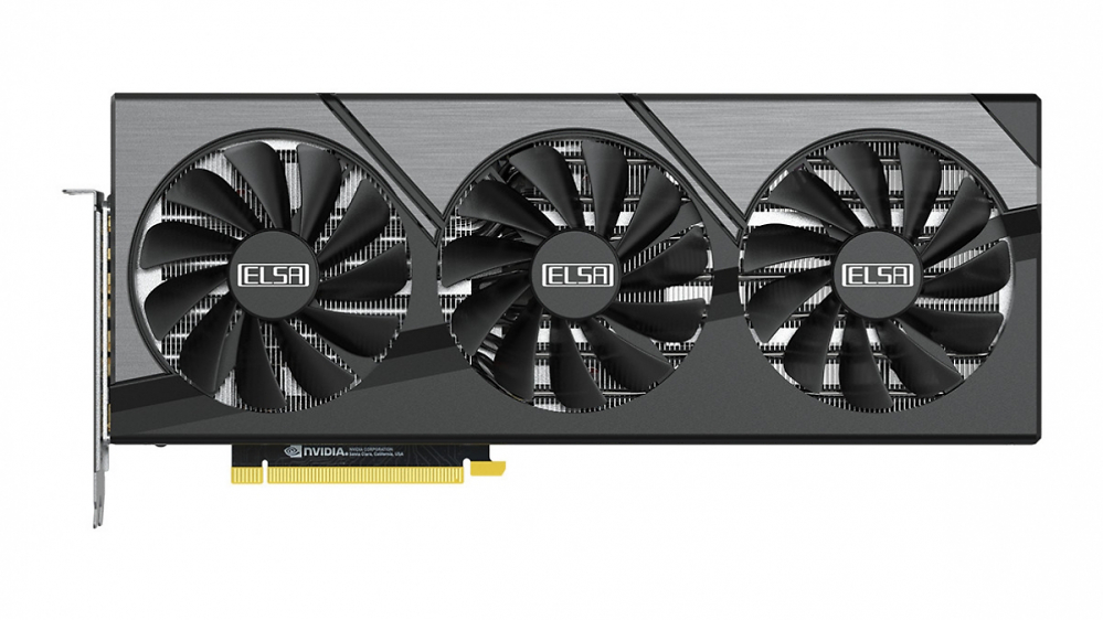 ELSA Geforce RTX 4080 Super: Klassisches Dual-Slot-Design mit drei Axial-Lüfern