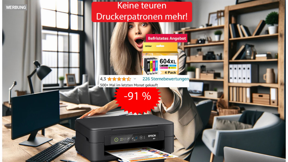 Kein Witz: Amazon wirft Epson-Druckerpatronen fast geschenkt raus 