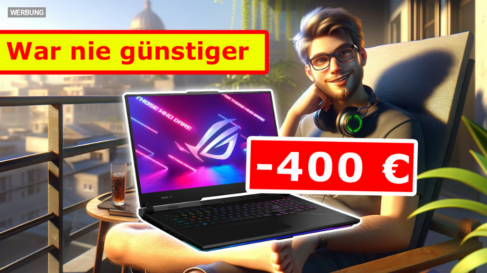 Günstigster Laptop mit RTX 4080: Asus ROG Strix Scar 17 mit 17,3" QHD, 240 Hz & Ryzen 9