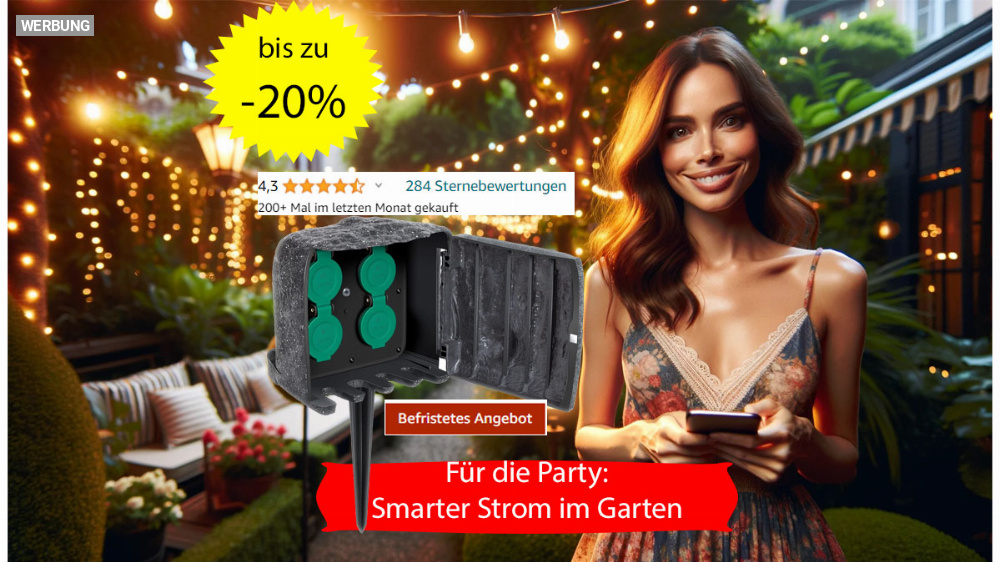 Amazon schmilzt die Preise: Smarte Steckdosen für den Garten bis zu 20 Prozent billiger