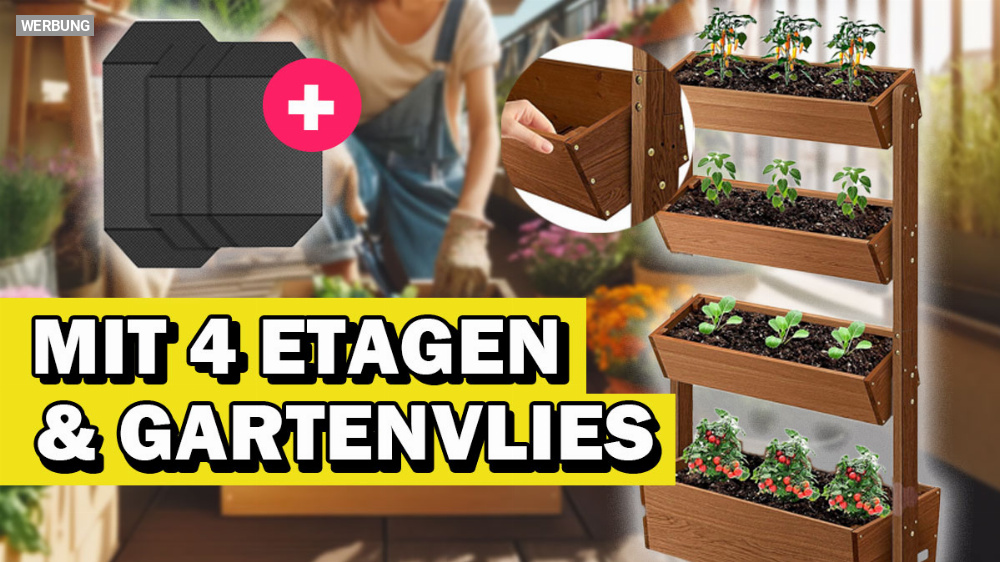 Ernte gut, alles gut: Kleines Treppen-Hochbeet für Balkon nur kurz 15% reduziert - jetzt als urbaner Gärtner verwirklichen