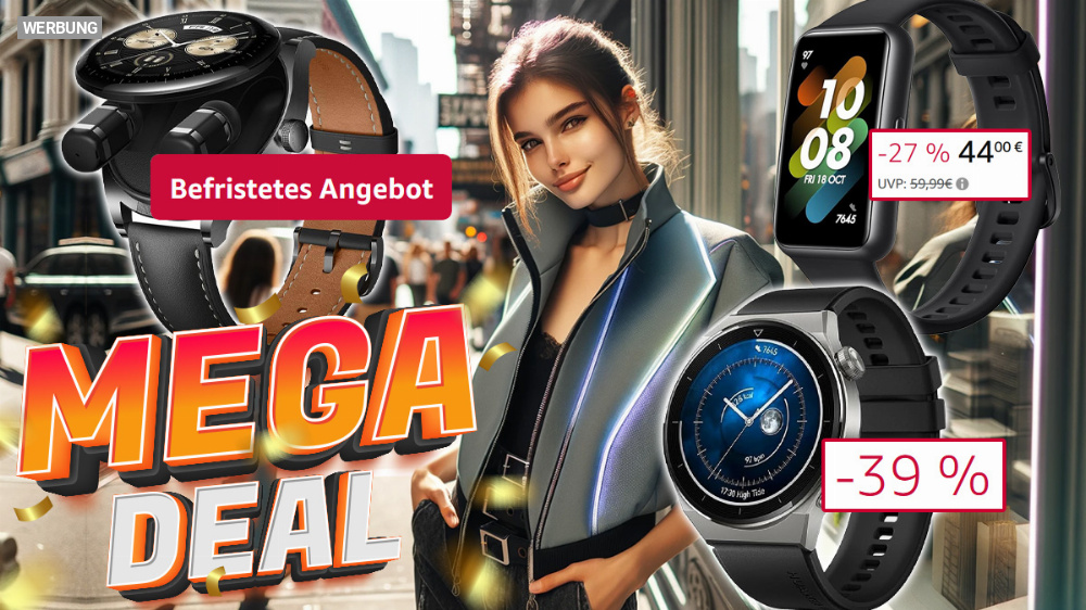 Nur kurz! Amazon wirft Huawei Smartwatches mit bis zu 220 Euro Rabatt radikal reduziert raus - Kompatibel mit Android & iOS