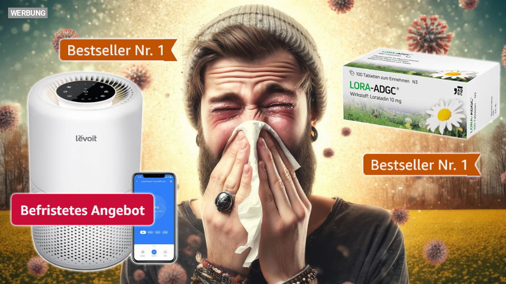 Schlägt sogar Bosch & Philips: Meistgekaufter Luftreiniger gegen Pollen mit Alexa und HEPA-Filter im befristeten Angebot