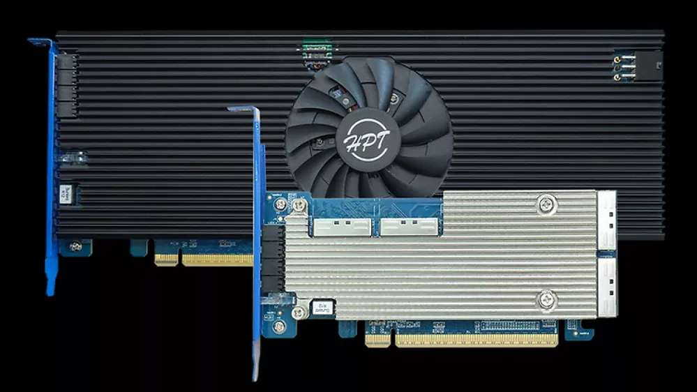 HighPoint: PCIe-5.0-NVMe-Karten ermöglichen bis zu 2 Petabyte SSD-Speicher