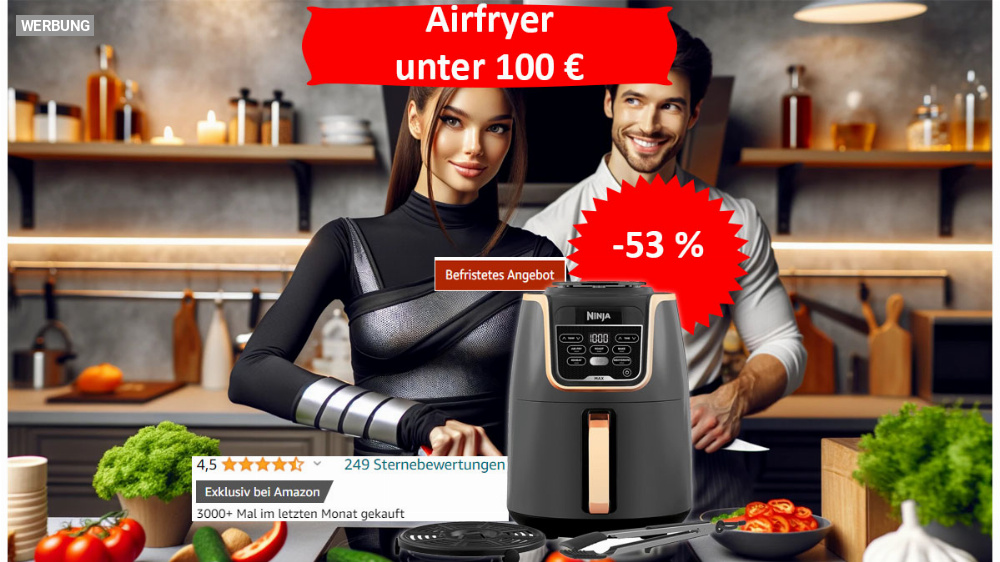 Amazon frittiert die Preise: Ninja Airfryer unter 100 Euro