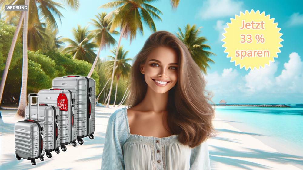Bei Amazon macht der Preis Urlaub: Vierteiliges Kofferset jetzt mit 33 Prozent Rabatt einpacken