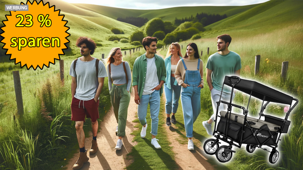 Perfekt für den 1. Mai: Faltbarer Bollerwagen bei Amazon 24 Prozent günstiger im Angebot