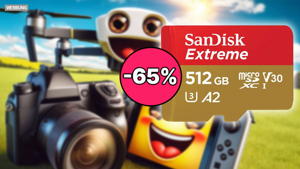 Mehr Platz für wenig Geld: 512 GB microSD-Karten mit 65 % Rabatt - perfekt für 4k-Aufnahmen, Drohnen und Nintendo Switch