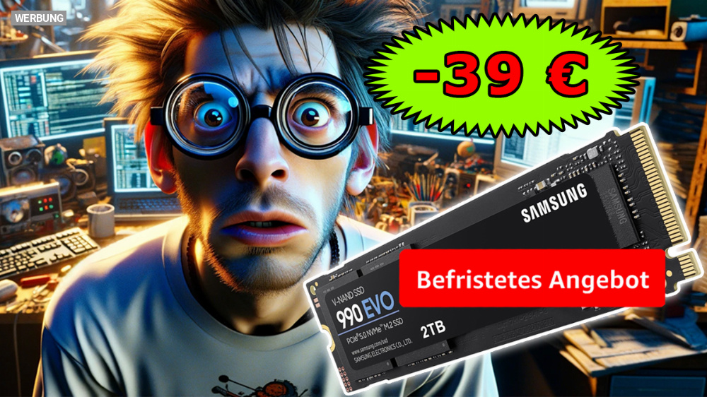 Samsung 990 Evo 2 TB nirgends günstiger: Amazon drückt Preis für die NVME-SSD