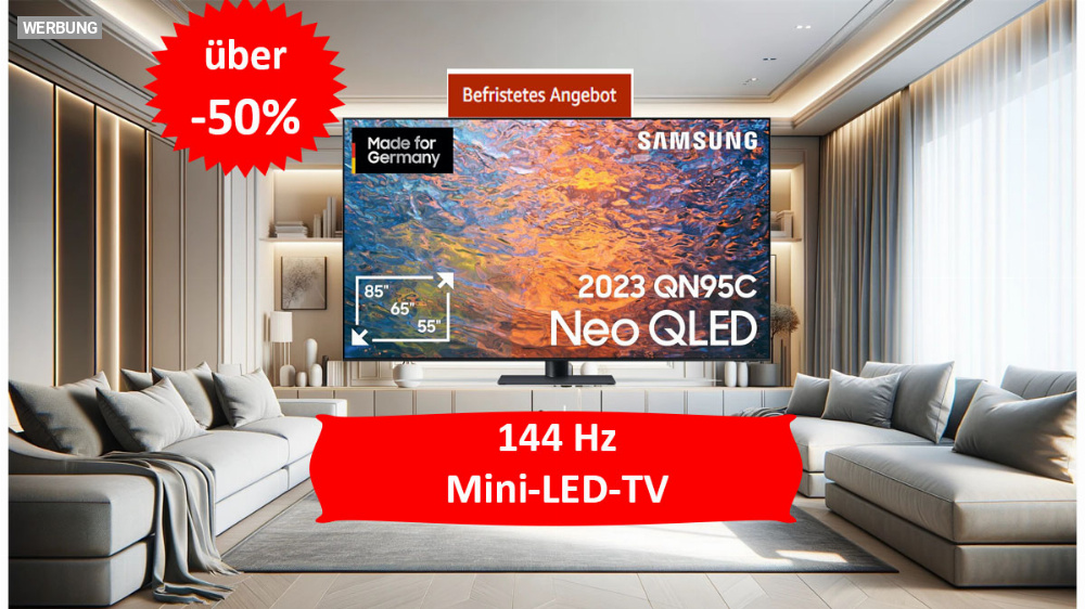 Preisfehler bei Amazon? Mini-LED-TV von Samsung über 1.300 Euro günstiger (Update)