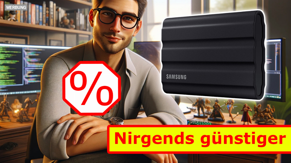 Nur kurz: Amazon lockt mit Bestpreis für Samsung Portable SSD T7 Shield 1 TB