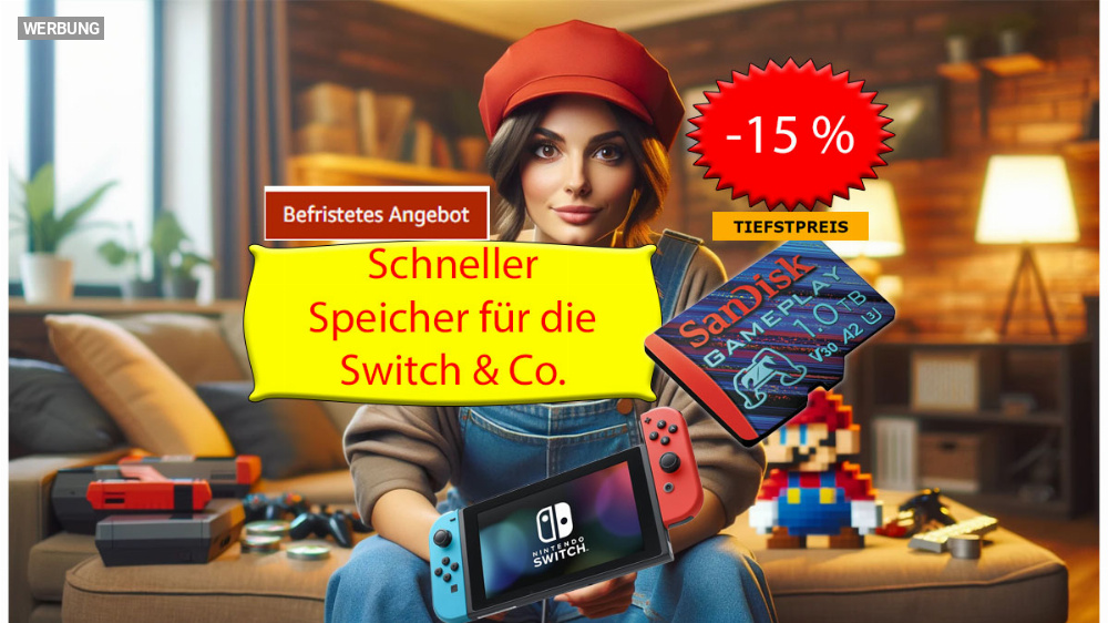 Amazon schmeißt riesige und superschnelle microSD-Karte für Nintendo Switch mit 15 Prozent Rabatt raus