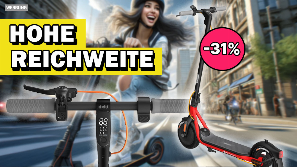 Begrenzte Zeit günstiger denn je: 153 € Rabatt auf Segway-Ninebot E-Scooter mit Straßenzulassung & 20 Km/h bei Amazon - Xiaomi im Windschatten