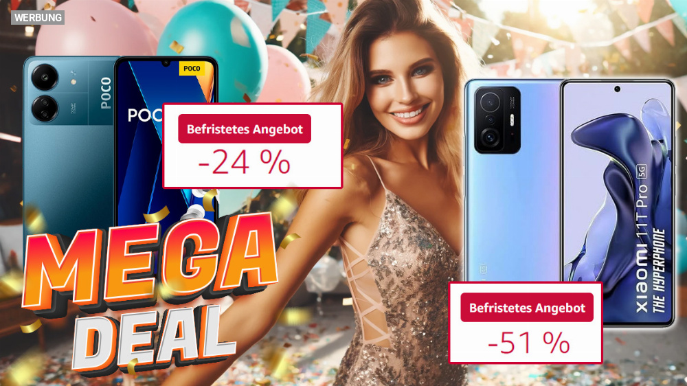 Nur für kurze Zeit! Xiaomi feiert Geburtstag mit Rabatten von bis zu 51 % und Ersparnissen von fast 280 Euro auf Smartphones im Mega-Sale bei Amazon