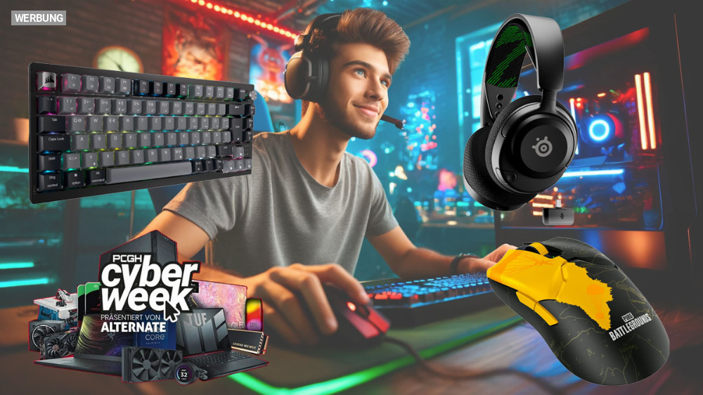 Günstig wie nie: Gaming-Tastatur von Corsair & Headset von Steelseries - auch Mäuse mit hohen Rabatten bei der PCGH Cyber Week