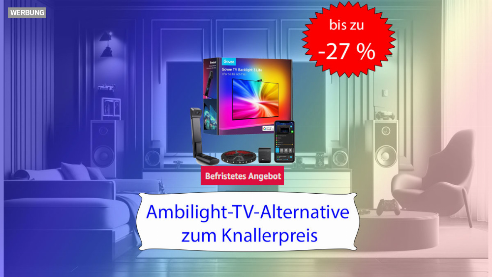 Ambilight kann einpacken: Amazon reduziert Govee TV-Backlight um 27 Prozent