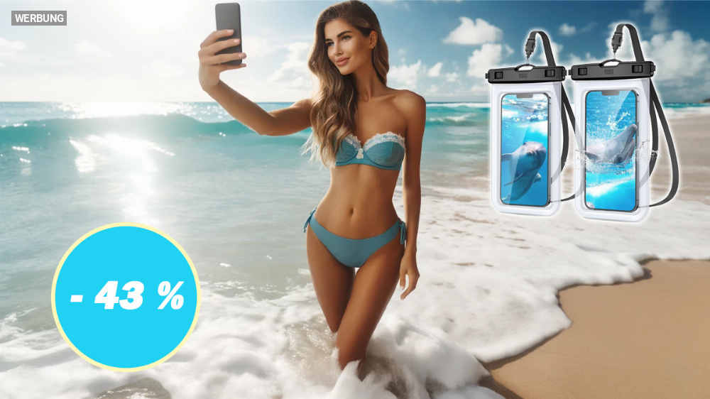 Ideal für den Urlaub: Wasserdichte Smartphone-Hülle bei Amazon im Set für nur 4,24 € pro Stück