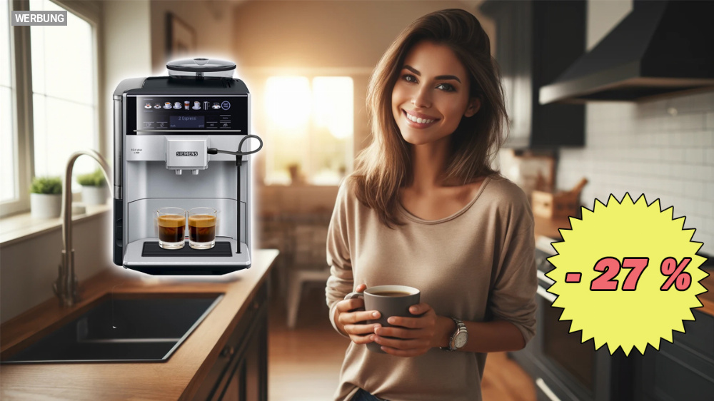 Wer hier nicht zuschlägt, ist selbst schuld: Kaffeevollautomat von Siemens bei Amazon jetzt 27 % günstiger sichern