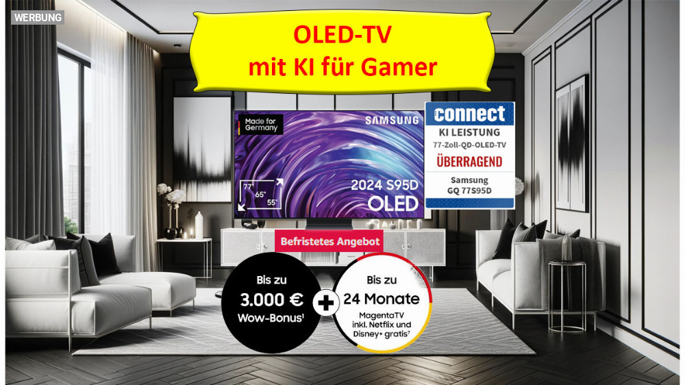Bis zu 3.000 Euro Cashback + Soundbar gratis! Amazon mit Launch-Rabatt für Top-OLED und Mini-LED-TVs von Samsung