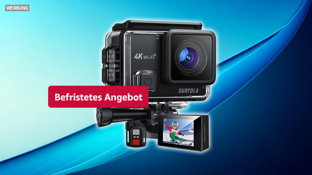 GoPro-Alternative für unter 45 Euro? Surfola Action-Cam mit 4K im befristeten Angebot
