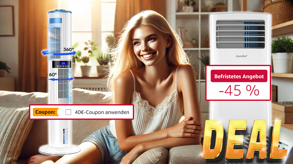 Deal: Nur 149,99 Euro für mobile Bestseller-Klimaanlage ohne Abluftschlauch