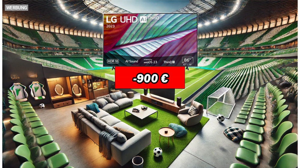 900 Euro sparen: Bietet der riesige 86 Zoll LG-TV für unter 1.100 Euro Stadionatmosphäre? (Update)