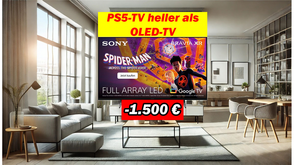 Deal: Besser als OLED-TV? "PS5-Fernseher" von Sony 1.500 Euro günstiger (Update)