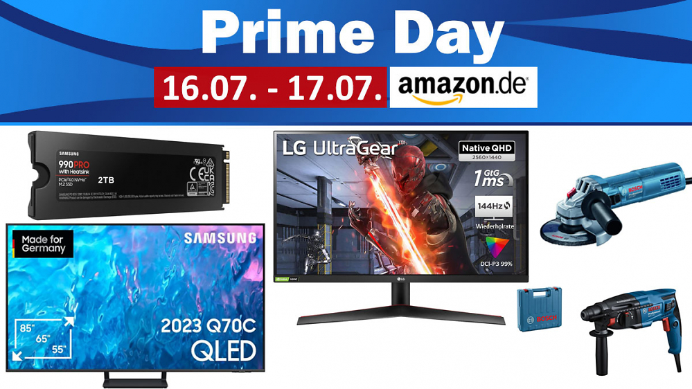 Deal: Amazon Prime Day 2024 gestartet - diese Top-Angebote für Fernseher, SSD, Monitor, Bosch & Co. nicht verpassen