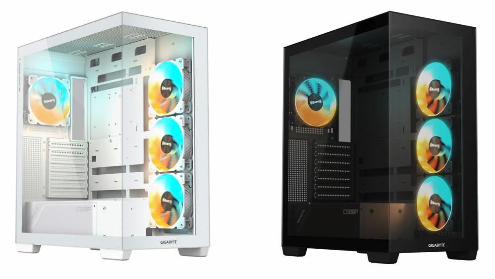 Gigabyte C500 Panoramic Stealth: Neues PC-Gehäuse in Schwarz und Weiß mit viel Glas