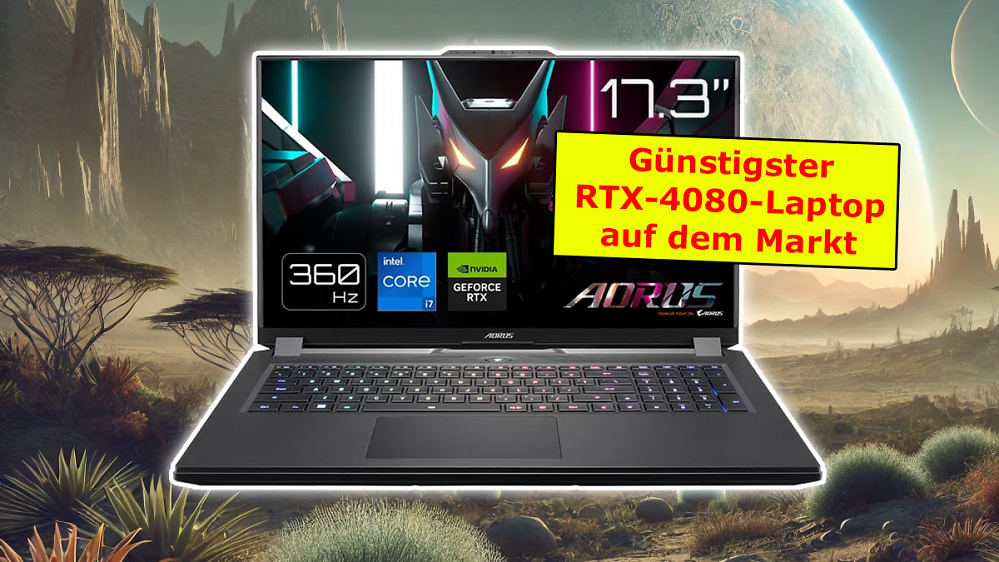 Deal: 300 Euro günstiger als jeder andere Laptop mit RTX 4080 - wo spart Gigabyte? (Update)