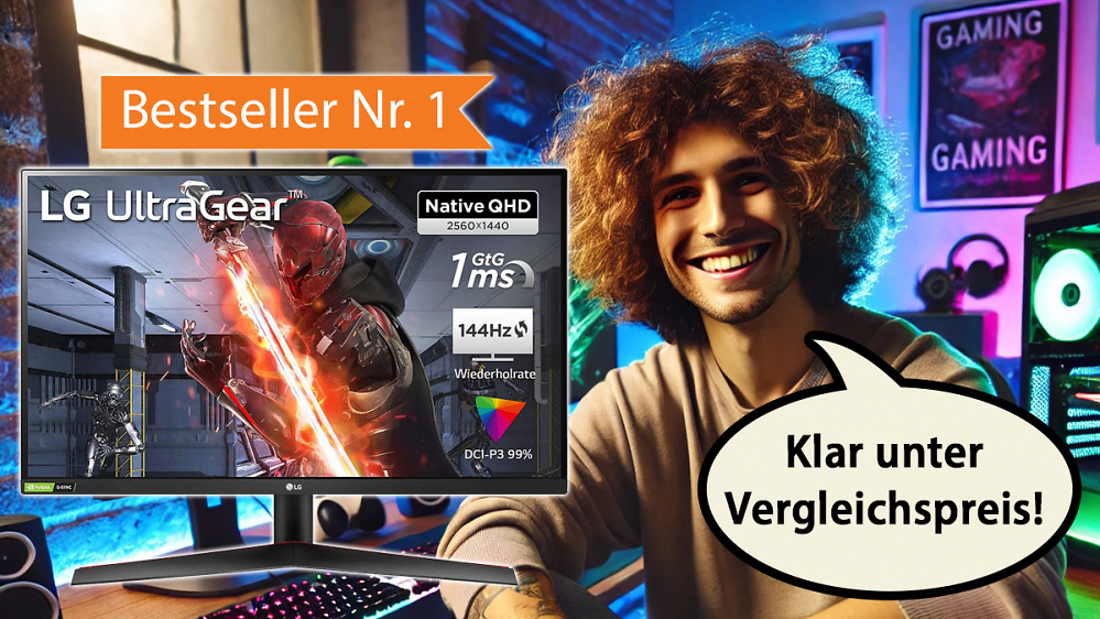 Deal: Gaming-Monitor von LG mit 144 Hz, Nano-IPS und QHD klar unter Vergleichspreis