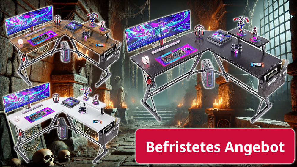 Deal: Gaming-Tisch in L-Form kostet ab 44 Euro - Rohrkrepierer oder Ikea-Konkurrent?