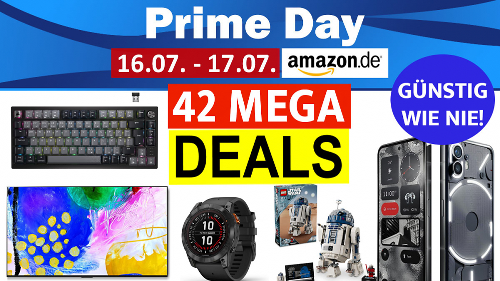 Beim Amazon Prime Day günstig wie nie: Die 42 besten Tiefstpreis-Deals - Fernseher, Gaming-Zubehör, Smartphones uvm.
